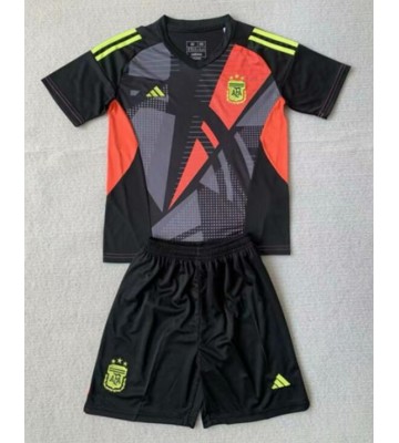 Argentina Målmand Replika Babytøj Hjemmebanesæt Børn Copa America 2024 Kortærmet (+ Korte bukser)